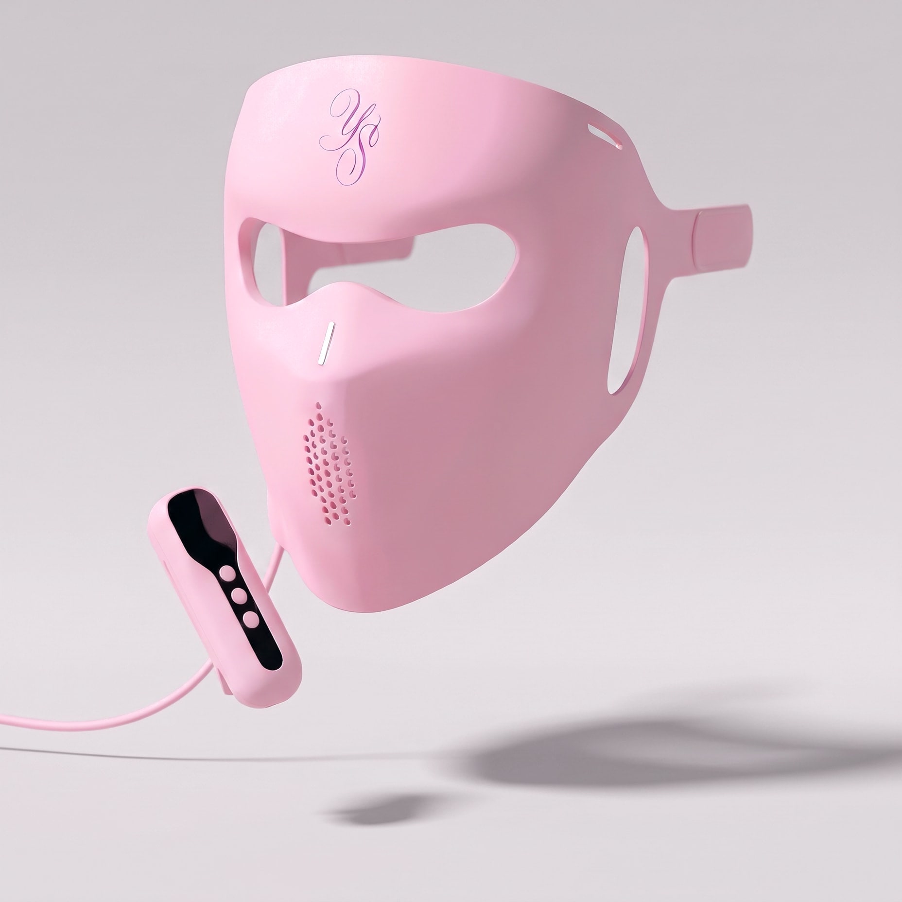 Yvette & Suzette 4D LED face mask and controller, rose medical-grade silicone